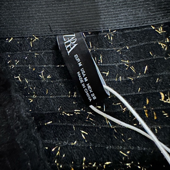 BNWT, Zara Black Knit Colorful Sequin Pencil Skirt, Size M - Picture 6 of 8